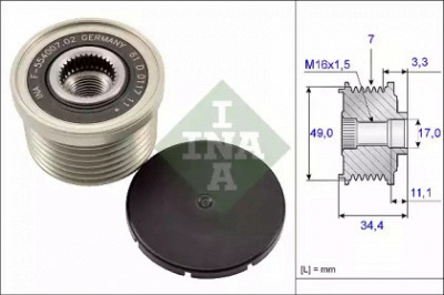 WILMINK GROUP wg1253738 -  Механизм свободного хода генератора